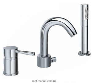 Смеситель на борт ванны с душем однорычажный La Torre коллекция Tower Tech хром 12347