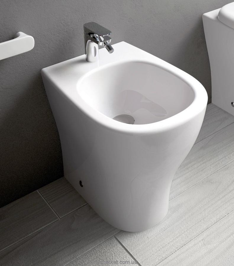 Биде напольное ArtCeram коллекция Ten 52х36х41 с переливом TEB001