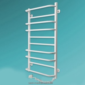 Электрический полотенцесушитель Laris Комфорт ЧФ10 Э 525x900х139 лесенка белый 75201005