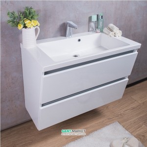 Тумба підвісна Буль-Буль Cyprus 840х300 (470) Х600 з раковиною Peggy 850 білий 12208512200