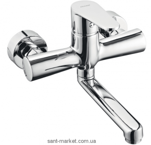 Змішувач для раковини одноважеля настінний Ferro колекція Algeo хром BAG3