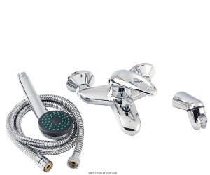 Змішувач одинважільний для ванни з душем Ferro колекція Ibiza хром BIB11