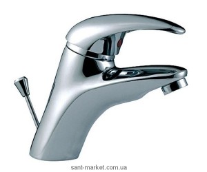 Змішувач для раковини одноважеля з донним клапаном Ferro колекція Ibiza хром BIB2