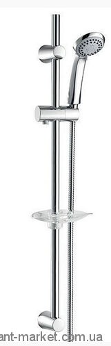 Душевой гарнитур со штангой Ferro коллекция Nube с мыльницей хром N310