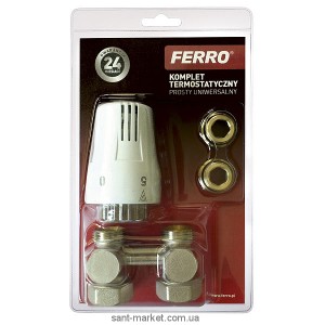 Ferro Термостатический комплект прямой универсальный ZTV01