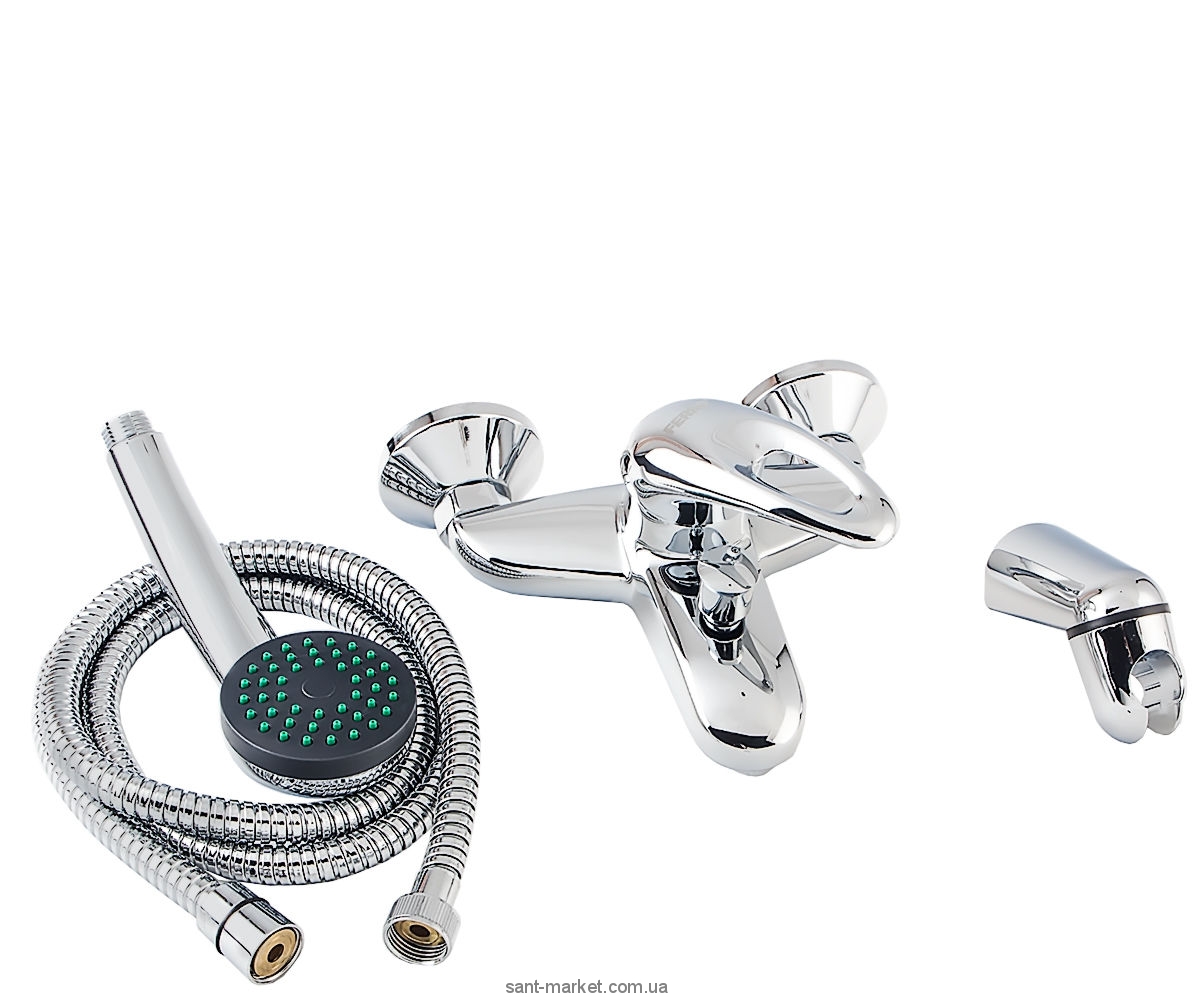 Змішувач одинважільний для ванни з душем Ferro колекція Ibiza хром BIB11