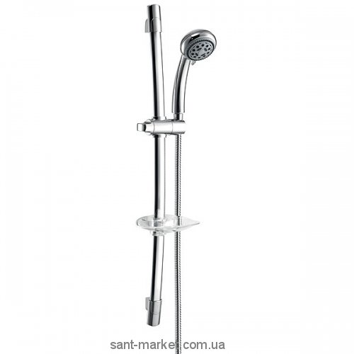 Душевой гарнитур со штангой Ferro коллекция Campana с мыльницей хром N510