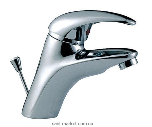 Змішувач для раковини одноважеля з донним клапаном Ferro колекція Ibiza хром BIB2