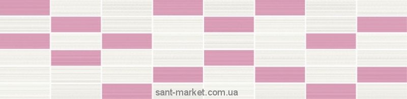 Opoczno Tensa Декор TENSA WHITE-PINK MOSAIC 14 7X60