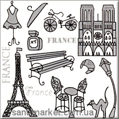 Opoczno MONTANA декор Франция 10x10