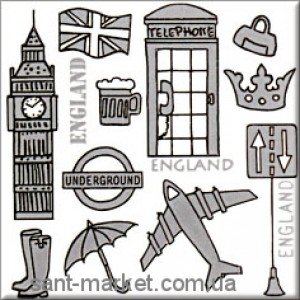 Opoczno MONTANA декор Англия 10x10