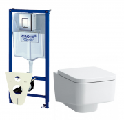 Унитаз подвесной Laufen PRO S 8209610000001+H8919610000001 + Комплект 4 в 1 Grohe Rapid SL 38775001