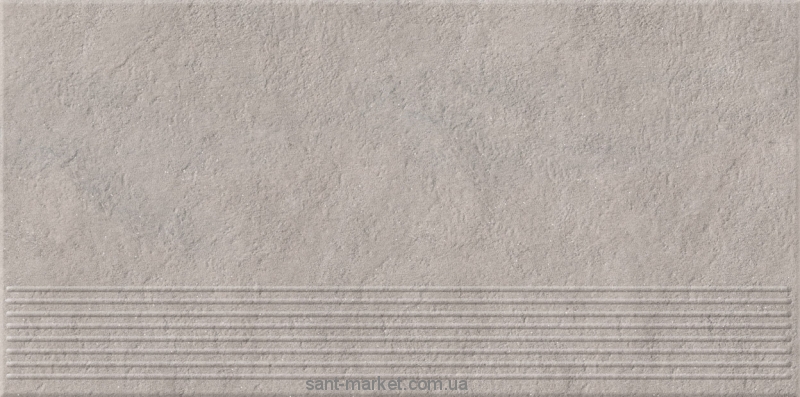 Opoczno Dry river Плитка для підлоги DRY RIVER світло-сірий сходинка 29 55X59 4