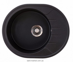 Мойка для кухни овальная Metalac X GRANIT VENERA M крыло опционально  врезная  гранит  черная 154026