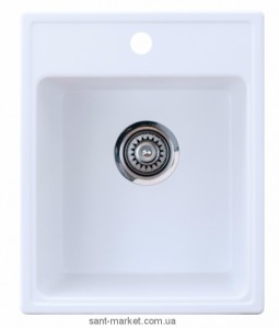 Мийка для кухні прямокутна Metalac X GRANIT QUADRO 40 врізна граніт біла 152984