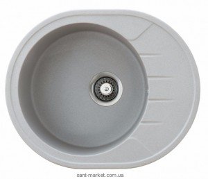 Мойка для кухни овальная Metalac X GRANIT VENERA M крыло опционально  врезная  гранит  серая 155195
