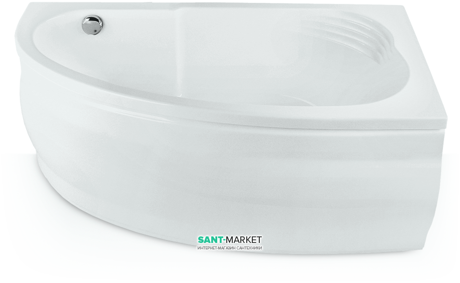 	Ванна акриловая угловая PoolSpa коллекция Klio Asym 140х80 R правая с ножками белый PWAA510ZN000000