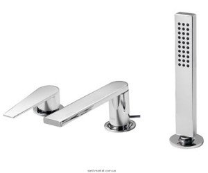 Смеситель однорычажный на борт ванны с душем Tres коллекция Class хром 20516103