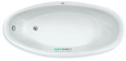Ванна акрилова овальна PoolSpa колекція Future 180х85 з донним клапаном та слив-переливом білий PWKPF10ZP0C0000