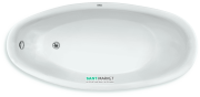 Ванна акрилова овальна PoolSpa колекція Future 180х85 з донним клапаном та слив-переливом білий PWKPF10ZP0C0000