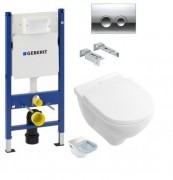 Унітаз підвісний Villeroy & Boch O.Novo 5660HR01 Directflush + Сидіння + Комплект 3 в 1 Geberit Duofix 458.121.21.1