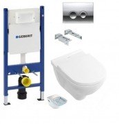 Унитаз подвесной Villeroy&Boch O.Novo 5660HR01 Directflush + Сиденье + Комплект 3 в 1 Geberit Duofix 458.121.21.1