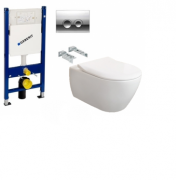 Унитаз подвесной Villeroy&Boch коллекция Subway 2.0 56001001+9M78S101 + Комплект 3 в 1 Geberit Duofix 458.121.21.1