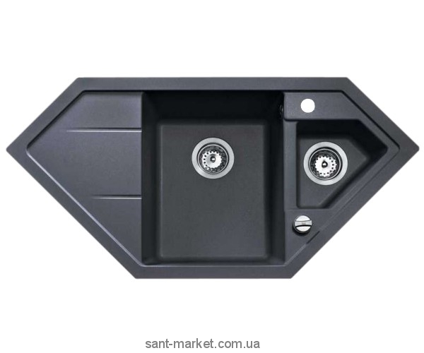 Мийка для кухні трапециевидная TEKA ASTRAL 80 E-TG 1.5 чаші крило зліва врізна граніт карбон 40143548