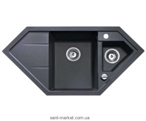 Мойка для кухни трапециевидная TEKA ASTRAL 80 E-TG  1.5 чаши  крыло слева  врезная  гранит  карбон 40143548