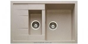 Мийка для кухні прямокутна TEKA ASTRAL 60 B-TG 1.5 чаші обертається крило врізна граніт ваніль 40143530