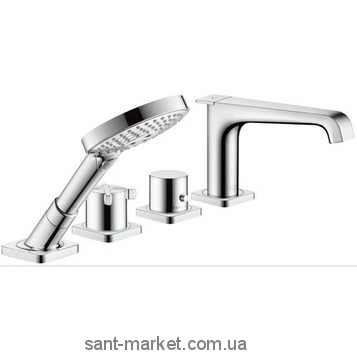 Смеситель с термостатом двухвентильный на борт ванны с душем Hansgrohe Axor Citterio хром 36411000