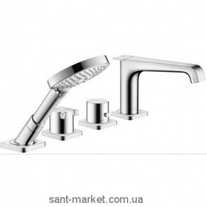 Смеситель с термостатом двухвентильный на борт ванны с душем Hansgrohe Axor Citterio хром 36411000