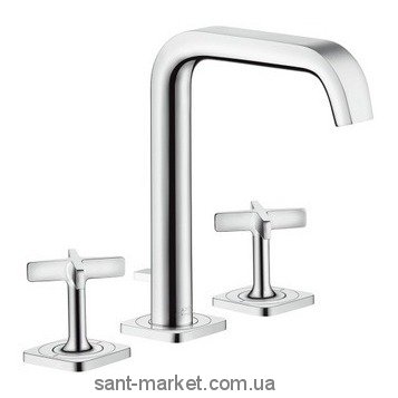 Смеситель для раковины двухвентильный с донным клапаном высокий Hansgrohe Axor Citterio E хром 36108000