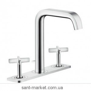 Смеситель для раковины двухвентильный с донным клапаном высокий Hansgrohe Axor Citterio хром 36116000
