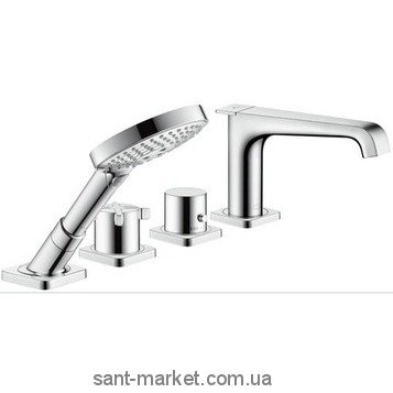 Смеситель с термостатом двухвентильный на борт ванны с душем Hansgrohe Axor Citterio хром 36411000