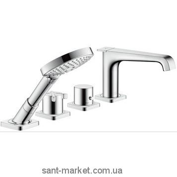 Смеситель с термостатом двухвентильный на борт ванны с душем Hansgrohe Axor Citterio хром 36411000