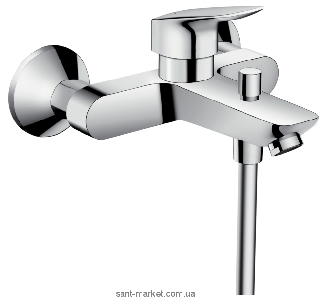 Смеситель однорычажный для ванны с коротким изливом Hansgrohe коллекция Logis хром 71401000