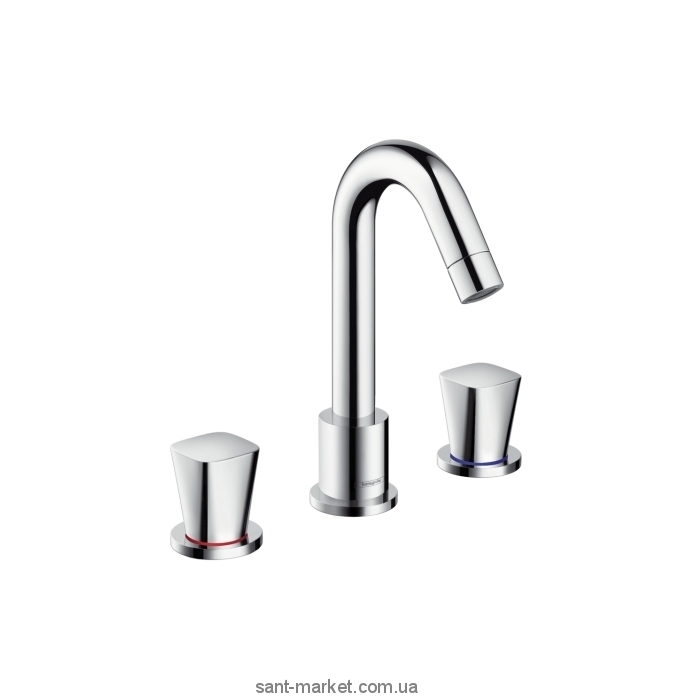 Смеситель с термостатом двухвентильный на борт ванны Hansgrohe коллекция Logis хром 71300000