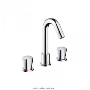 Смеситель с термостатом двухвентильный на борт ванны Hansgrohe коллекция Logis хром 71300000