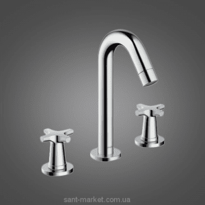 Змішувач для раковини двухвентильний з донним клапаном Hansgrohe Logis Classic хром 71323000