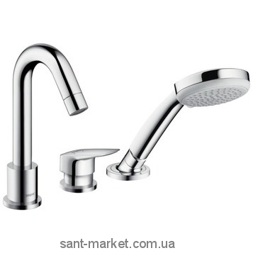 Смеситель однорычажный на борт ванны Hansgrohe коллекция Logis хром 71310000