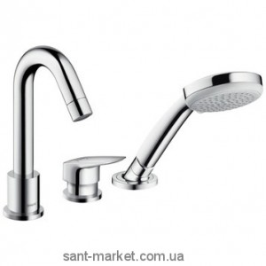 Смеситель однорычажный на борт ванны Hansgrohe коллекция Logis хром 71310000