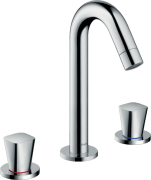 Змішувач для раковини двухвентильний з донним клапаном Hansgrohe колекція Logis хром 71133000