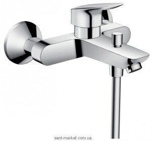 Смеситель однорычажный для ванны с коротким изливом Hansgrohe коллекция Logis хром 71401000