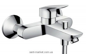 Смеситель однорычажный для ванны с коротким изливом Hansgrohe коллекция Logis хром 71430000
