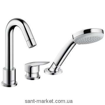 Смеситель однорычажный на борт ванны Hansgrohe коллекция Logis хром 71310000