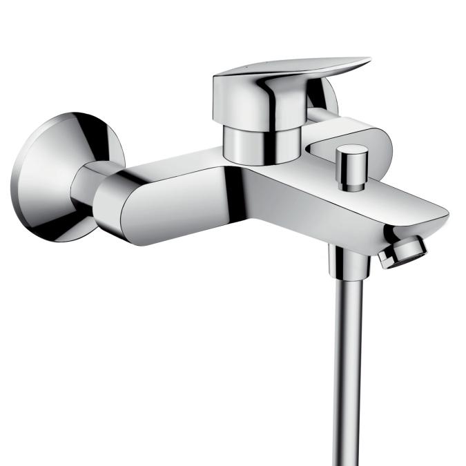 Смеситель однорычажный для ванны с коротким изливом Hansgrohe коллекция Logis хром 71400000