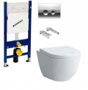 Унітаз підвісний Laufen Pro Rimless H8209660000001 + H8969513000001 + Комплект 3 в 1 Geberit Duofix 458.121.21.1