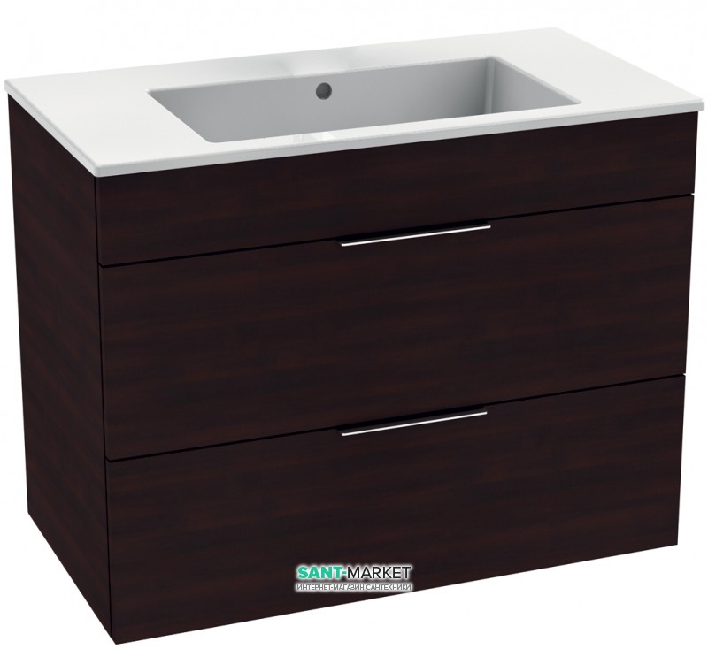 Тумба c раковиною Jika Cube підвісна 98x42.2x60.7 темний дуб H4536521763021