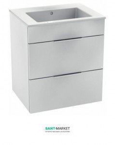 Тумба c раковиной Jika Cube подвесная 64х42.2х60.7 белый H4536021763001